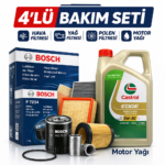 BOSCH Alfa Giulietta 1.4 TB Castrol Edge 5W-30 Motor Yağı Filtre Seti (2010-2018) 4 Lü