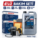BOSCH Seat Leon 1.0 TSi Liqui Moly 4600 Motor Yağı Filtre Seti (2015-2019) 4 Lü