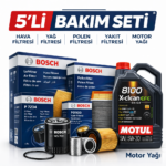 Bosch Audi A5 2.0 Dizel Motul X-Clean 5W-30 Motor Yağı Filtre Seti (2008-2017) 5 Li