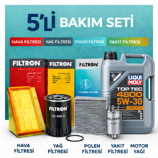 Filtron Chevrolet Captiva 2.0 Dizel Liqui Moly 4200 6 Lt Motor Yağı Filtre Seti (2006-2011) 5 Li