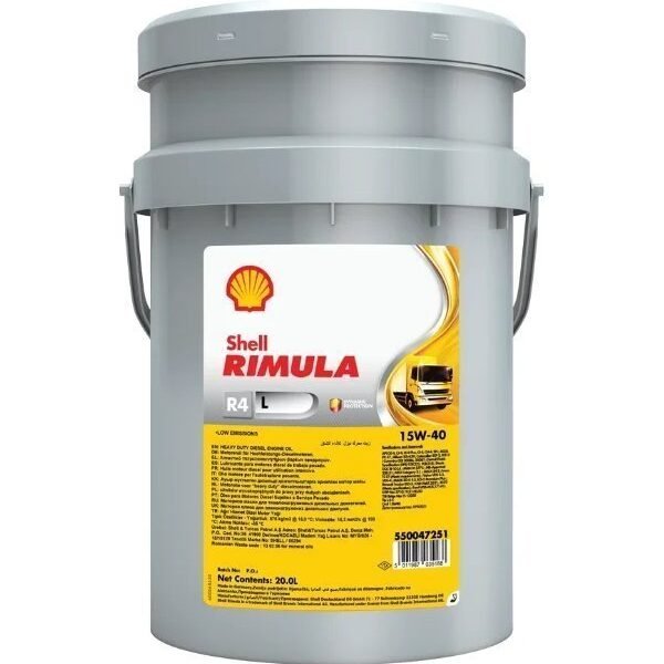 Shell Rimula R4 L 15W-40 - 20 Litre Motor Yağı
