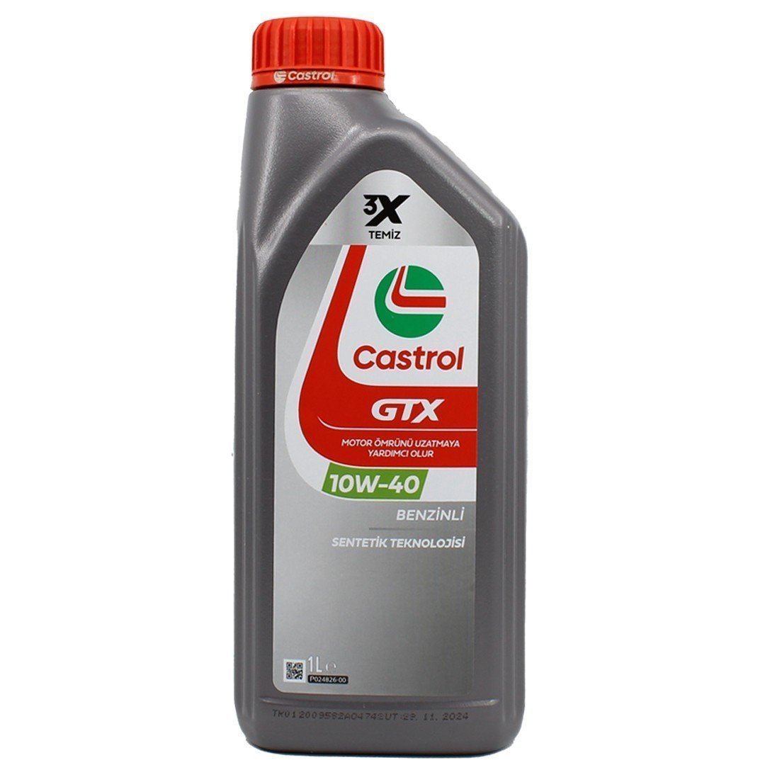 castrol-gtx-10w40-1lt Castrol GTX 10W40 1 Lt Sentetik Motor Yağı - Görsel 1