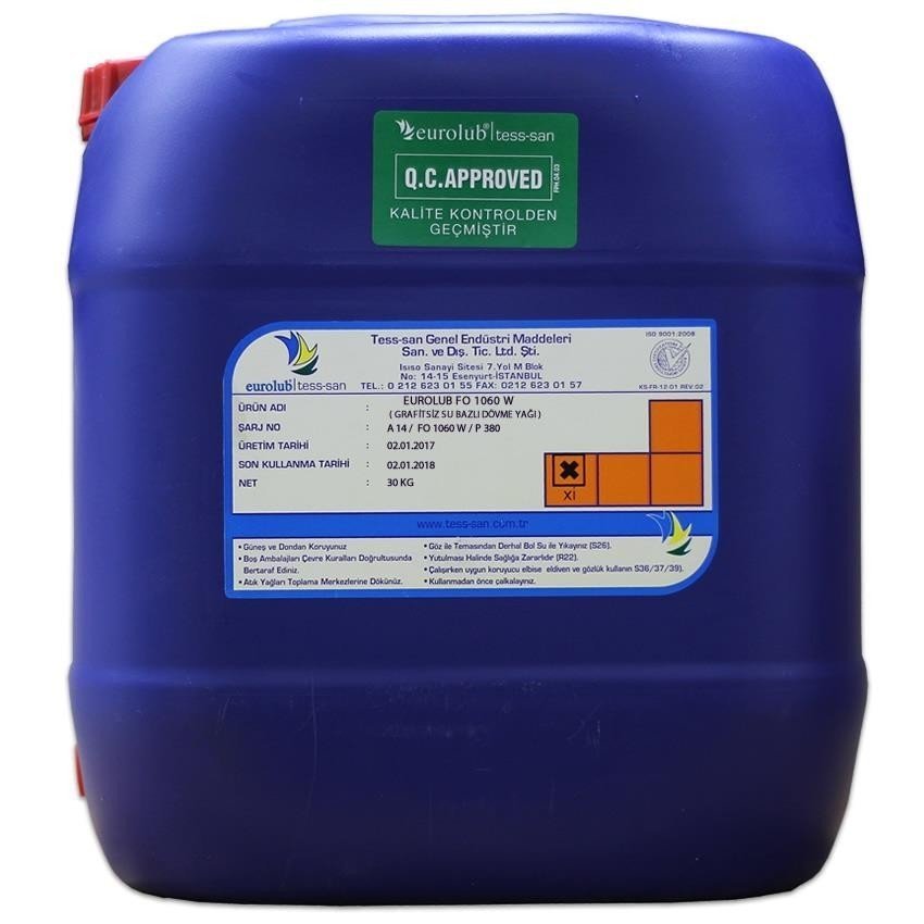 image_1080-599 Eurolub FO 1060 WN 30 Kg Grafitsiz Su Bazlı Dövme Yağı - Görsel 1