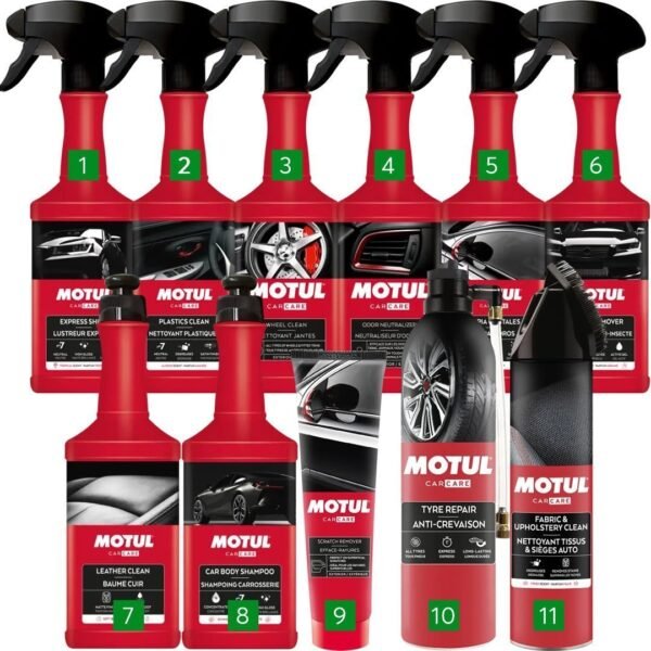 Motul Tam Kapsamlı Oto Bakım ve Temizlik Seti (11 Parça)
