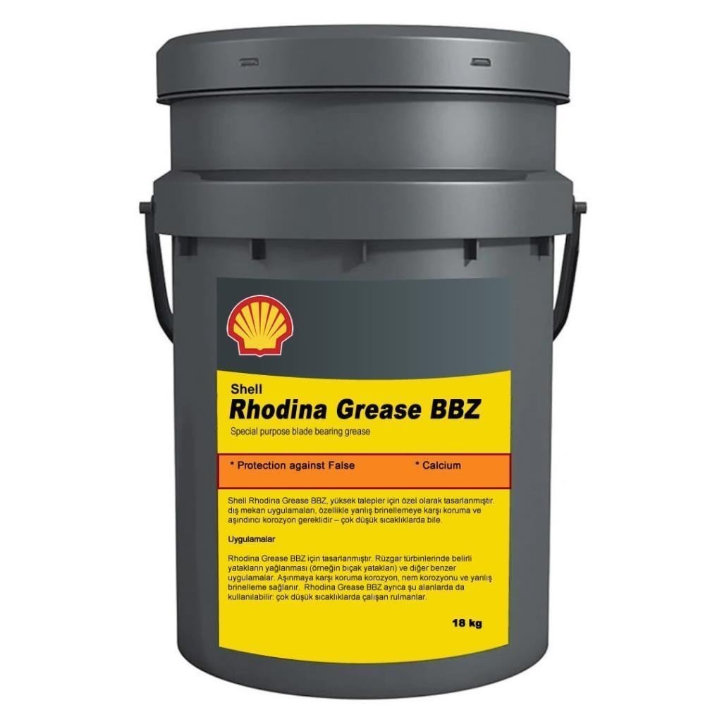 shell-rhodina-bbz-gres Shell Rhodina BBZ Gres 18 Kg Rüzgar Türbin Yatak Gres Yağı - Görsel 1