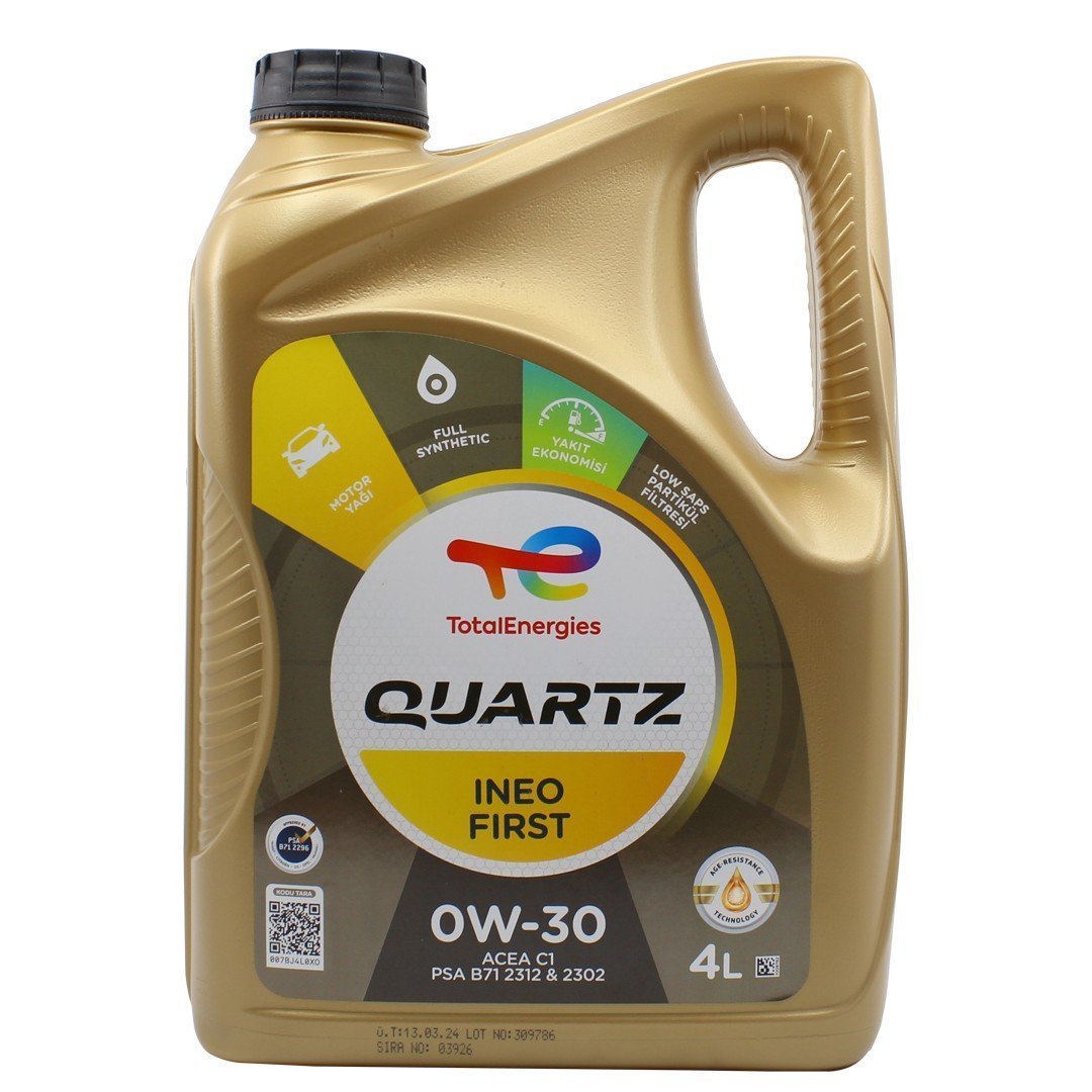 total-quartz-0w30-4lt Total Quartz Ineo First 0W-30 4 Lt Partiküllü Motor Yağı - Görsel 1