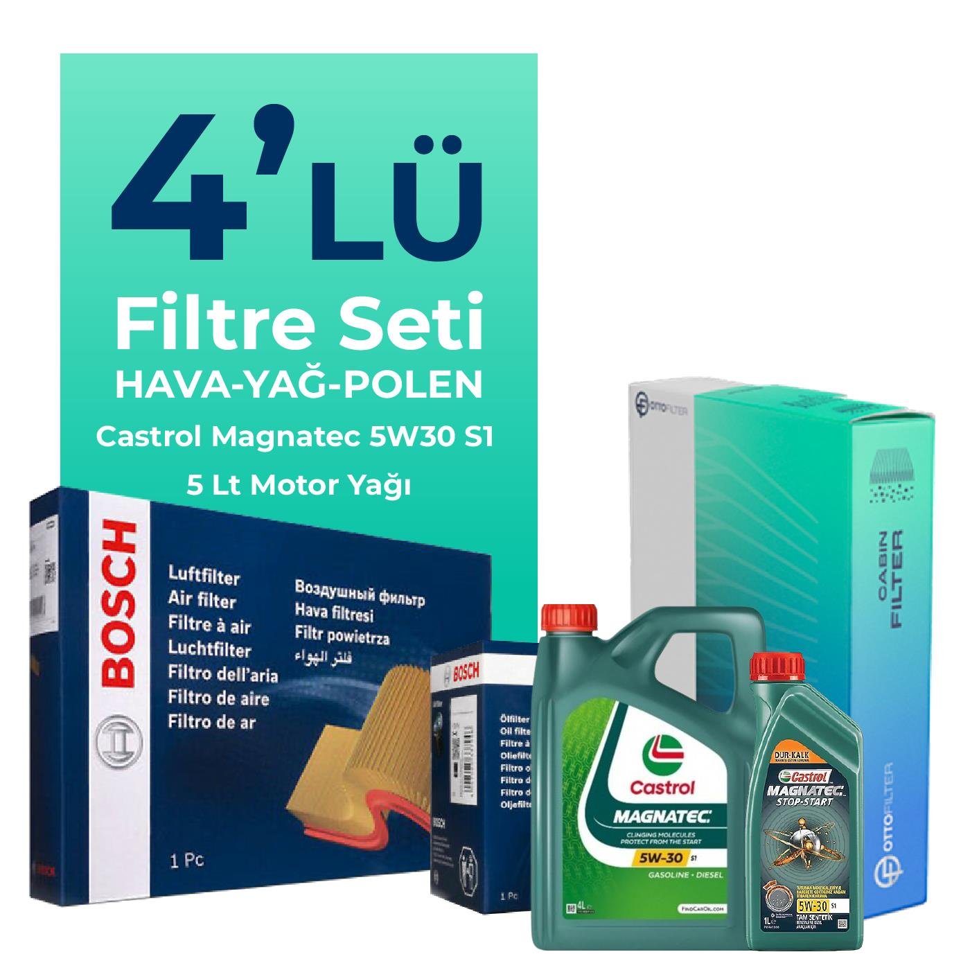 bosch-alfa-giulietta-1-6-dizel-105-hp-filtre-bakim-seti-castrol-motor-yagli-2010-2015-4-lu-109056 BOSCH Alfa Giulietta 1.6 Dizel 105 HP Filtre Bakım Seti Castrol Motor Yağlı (2010-2015) 4 Lü - Görsel 1