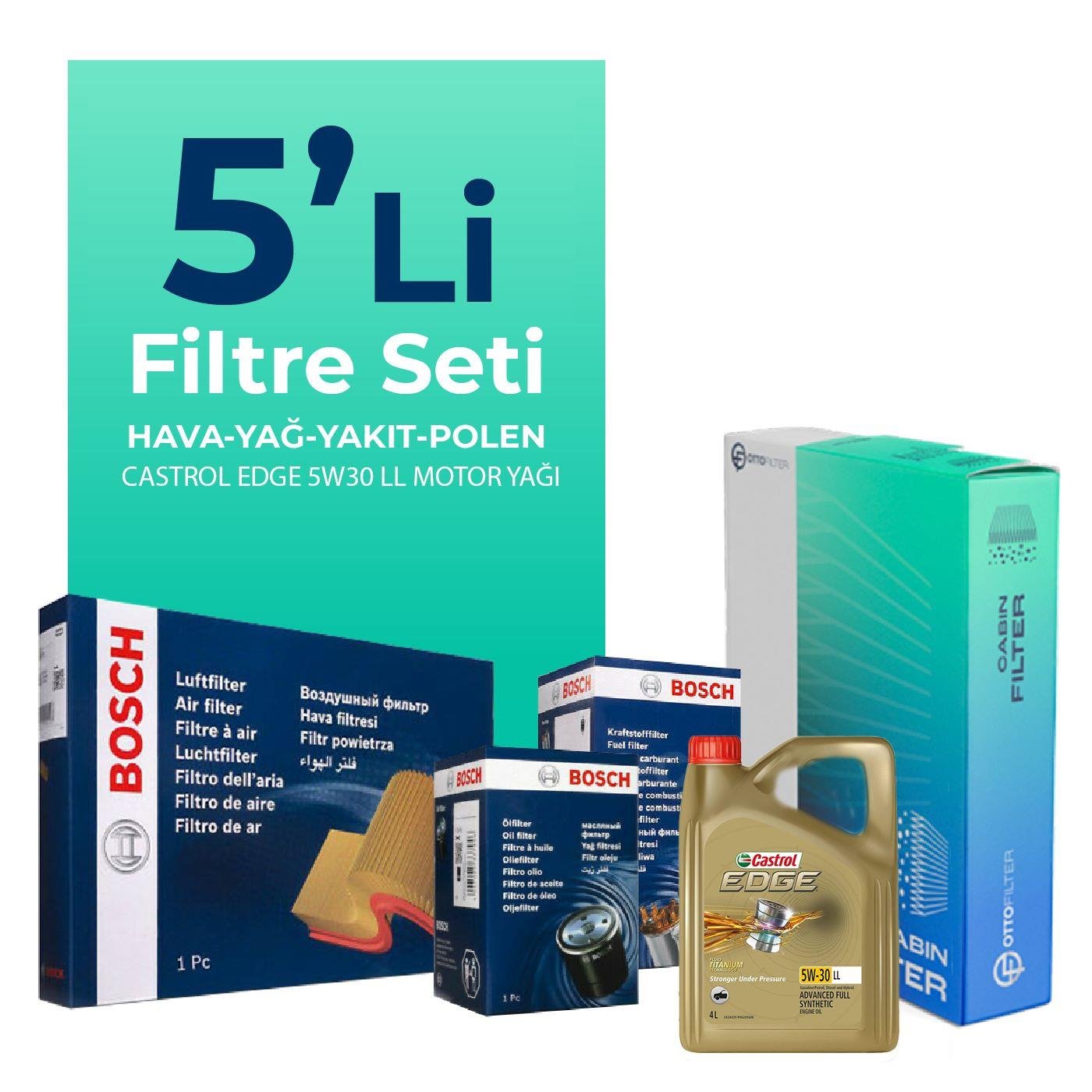 bosch-bmw-2-20d-coupe-filtre-bakim-seti-castrol-motor-yagli-2014-2019-5-li-69227 Bosch BMW 2.20D Coupe Filtre Bakım Seti Castrol Motor Yağlı (2014-2019) 5 Li - Görsel 1