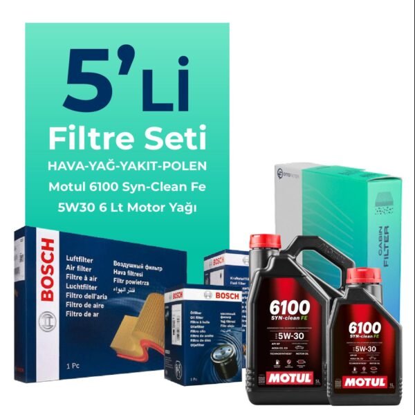 BOSCH Citroen Jumper 2.2 Dizel Filtre Bakım Seti Motul Motor Yağlı (2006-2013) 5 Li