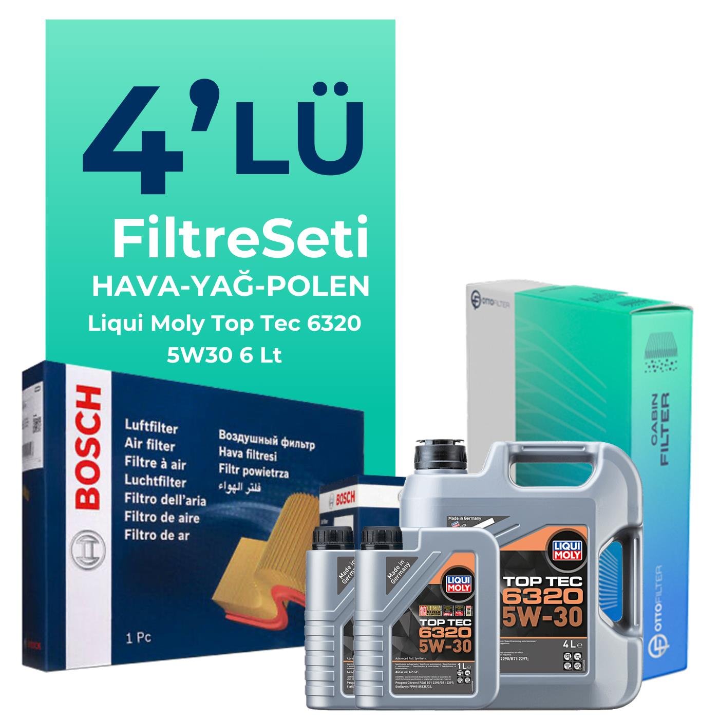 bosch-citroen-jumpy-1-5-dizel-filtre-bakim-seti-liqui-moly-motor-yagli-2017-2024-4-lu-122640 BOSCH Citroen Jumpy 1.5 Dizel Filtre Bakım Seti Liqui Moly Motor Yağlı (2017-2024) 4 Lü - Görsel 1