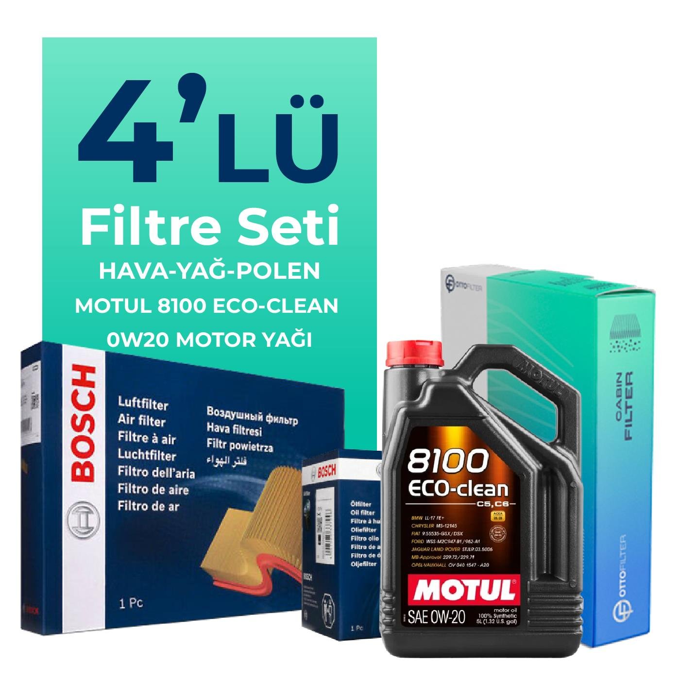 bosch-ford-courier-1-0-ecoboost-filtre-bakim-seti-motul-motor-yagli-2024-2025-4-lu-103548 Bosch Ford Courier 1.0 EcoBoost Filtre Bakım Seti Motul Motor Yağlı (2024-2025) 4 Lü - Görsel 1
