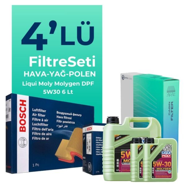 BOSCH Ford Mondeo 2.0 Dizel Filtre Bakım Seti Liqui Moly Motor Yağlı (2008-2014) 4 Lü