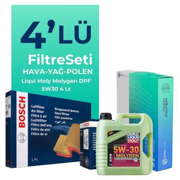 Bosch Honda Accord 2.0 Benzin Filtre Bakım Seti Liqui Moly Motor Yağlı (2008-2016) 4 Lü