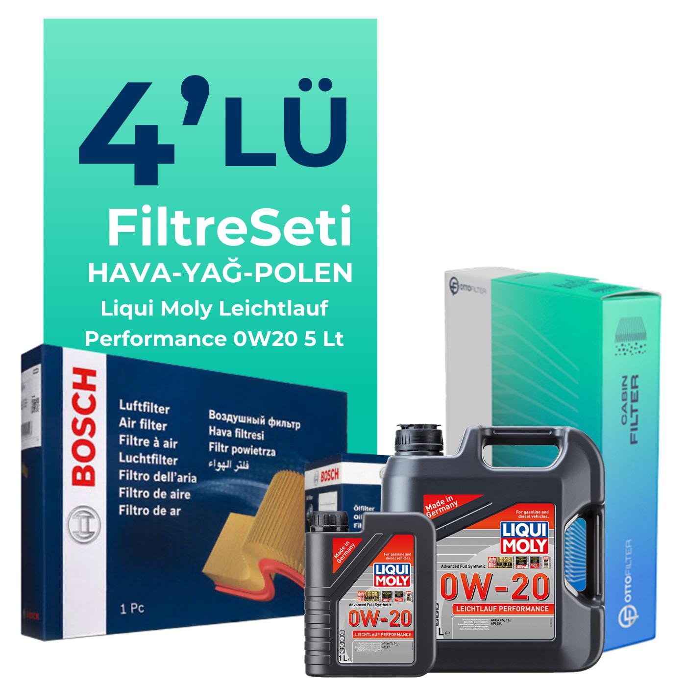 bosch-jeep-renegade-1-5-hybrid-filtre-bakim-seti-liqui-moly-motor-yagli-2023-2024-4-lu-122977 BOSCH Jeep Renegade 1.5 Hybrid Filtre Bakım Seti Liqui Moly Motor Yağlı (2023-2024) 4 Lü - Görsel 1