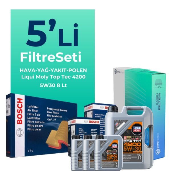 BOSCH Mercedes CLS350 Dizel Filtre Bakım Seti Liqui Moly Motor Yağlı (2010-2011) 5 Li