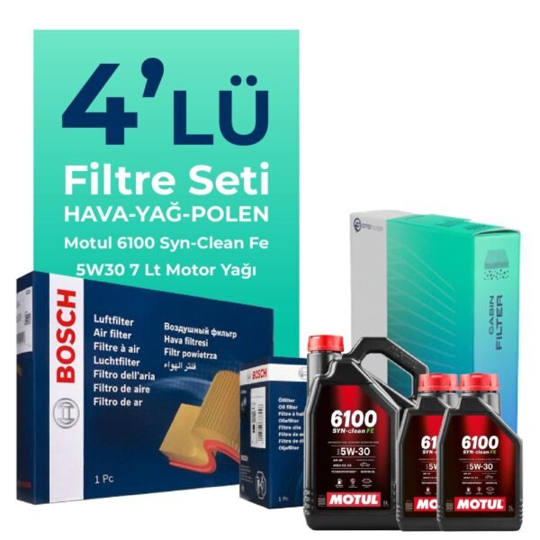 BOSCH Mercedes E250 Dizel Filtre Bakım Seti Motul Motor Yağlı (2009-2016) 4 Lü