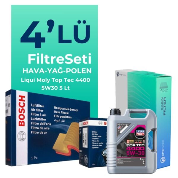 BOSCH Nissan Qashqai 1.5 Dizel Filtre Bakım Seti Liqui Moly Motor Yağlı (2007-2013) 4 Lü