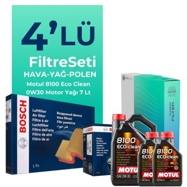 BOSCH Peugeot Boxer 2.0 Dizel BlueHDi Filtre Bakım Seti Motul Motor Yağlı (2015-2020) 4 Lü