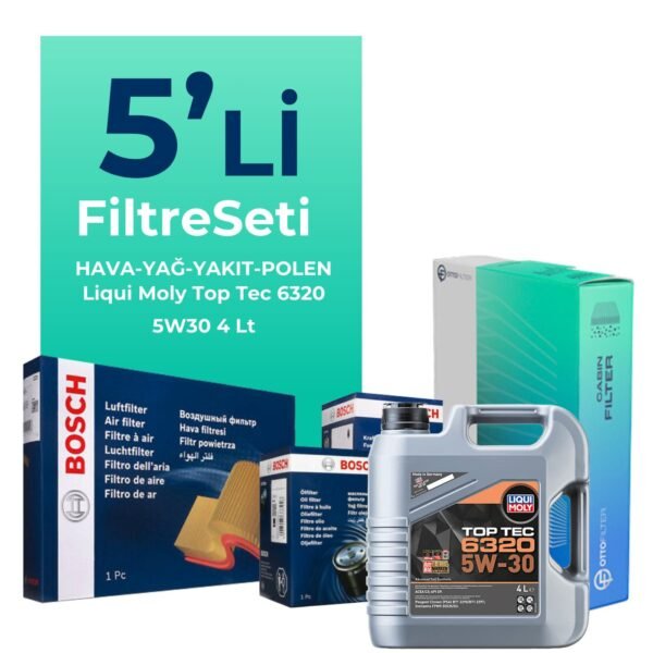 BOSCH Toyota Proace 1.5 Dizel Filtre Bakım Seti Liqui Moly Motor Yağlı (2018-2025) 5 Li