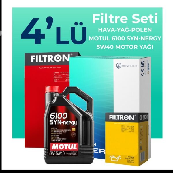 Filtron Alfa Giulietta 1.4 TB Filtre Bakım Seti Motul Motor Yağlı (2010-2018) 4 Lü