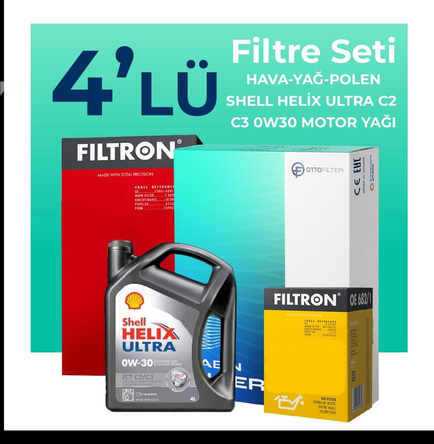 filtron-citroen-ds5-1-6-benzinli-filtre-bakim-seti-shell-motor-yagli-2012-2016-4-lu-62282 Filtron Citroen DS5 1.6 Benzinli Filtre Bakım Seti Shell Motor Yağlı (2012-2016) 4 Lü - Görsel 1