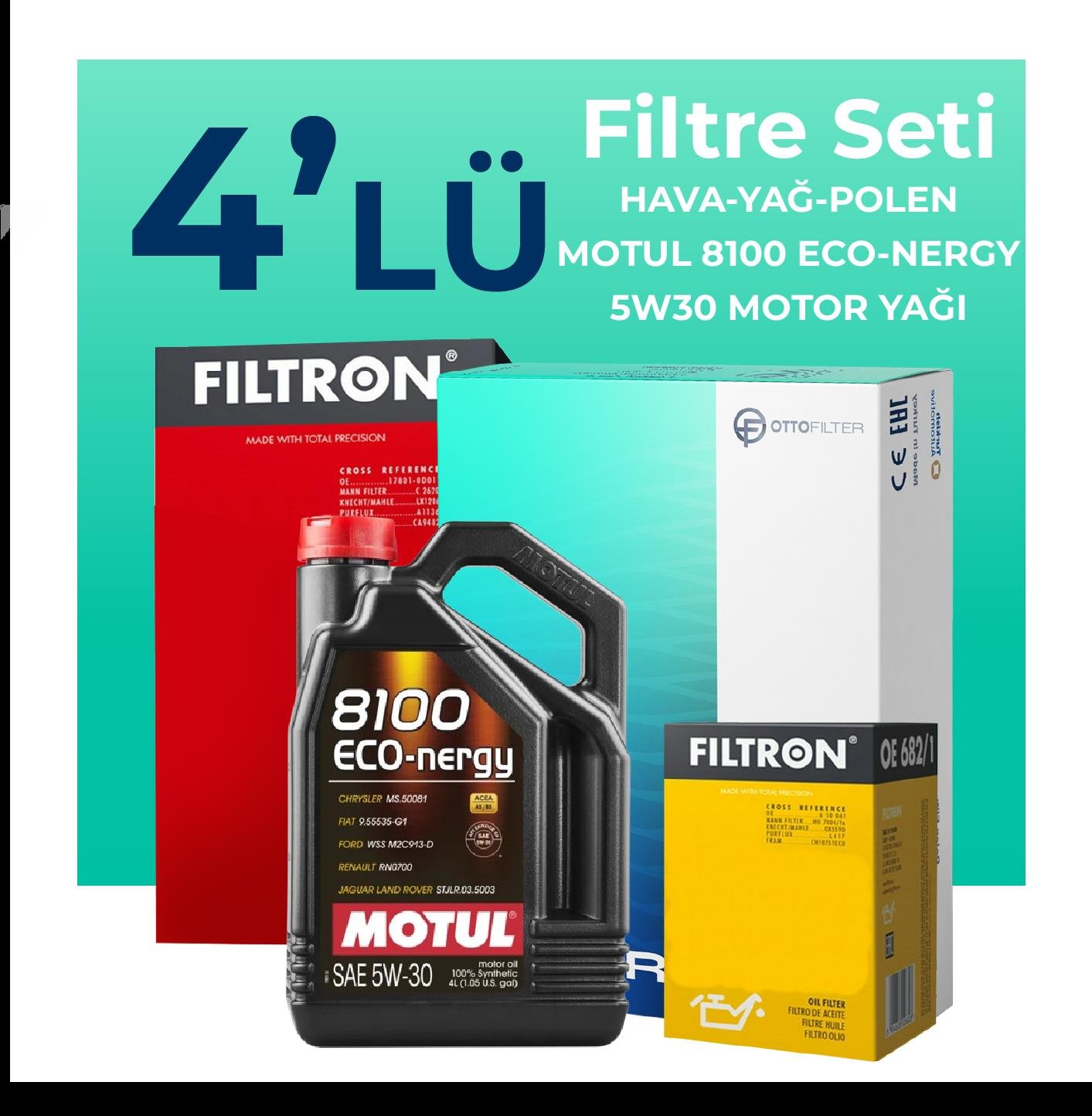 filtron-dacia-logan-1-4-benzinli-filtre-bakim-seti-motul-motor-yagli-2007-2013-4-lu-65426 Filtron Dacia Logan 1.4 Benzinli Filtre Bakım Seti Motul Motor Yağlı (2007-2013) 4 Lü - Görsel 1