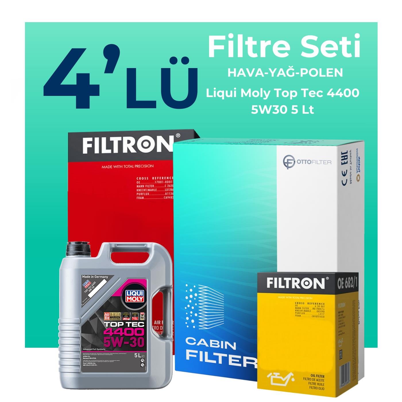 filtron-dacia-logan-1-5-dizel-filtre-bakim-seti-liqui-moly-motor-yagli-2008-2012-4-lu-128273 Filtron Dacia Logan 1.5 Dizel Filtre Bakım Seti Liqui Moly Motor Yağlı (2008-2012) 4 Lü - Görsel 1