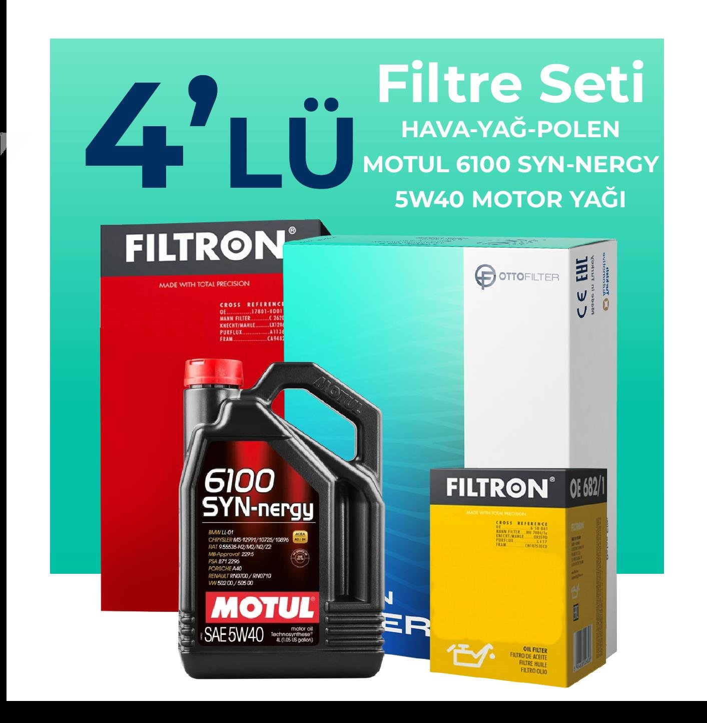 filtron-fiat-idea-1-4-benzinli-filtre-bakim-seti-motul-motor-yagli-2004-2010-4-lu-63374 Filtron Fiat Idea 1.4 Benzinli Filtre Bakım Seti Motul Motor Yağlı (2004-2010) 4 Lü - Görsel 1