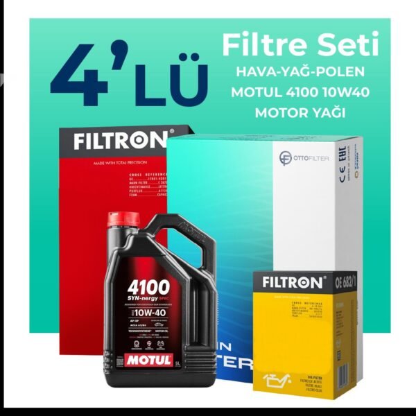 Filtron Fiat Palio 1.2 Benzinli Filtre Bakım Seti Motul Motor Yağlı (2000-2012) 4 Lü