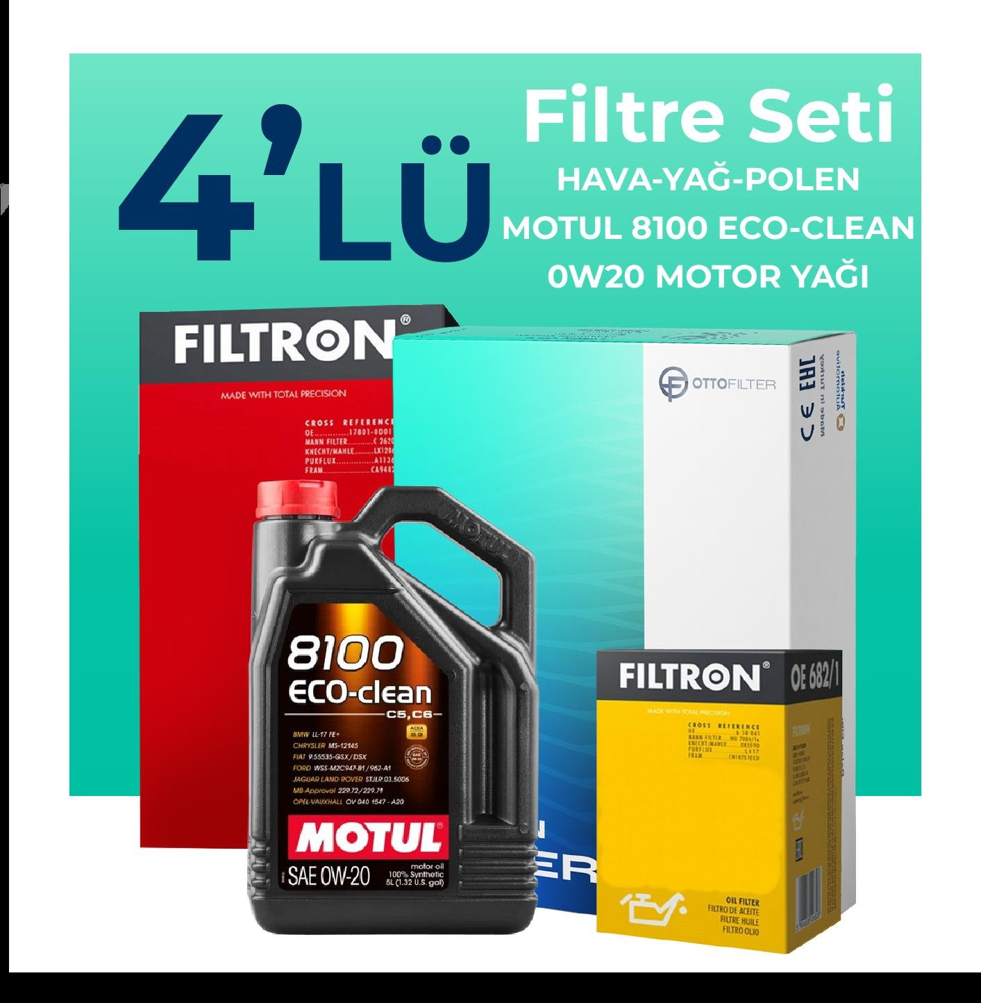 filtron-ford-focus-1-0-benzin-filtre-bakim-seti-motul-motor-yagli-2019-2024-4-lu-67983 Filtron Ford Focus 1.0 Benzin Filtre Bakım Seti Motul Motor Yağlı (2019-2024) 4 Lü - Görsel 1