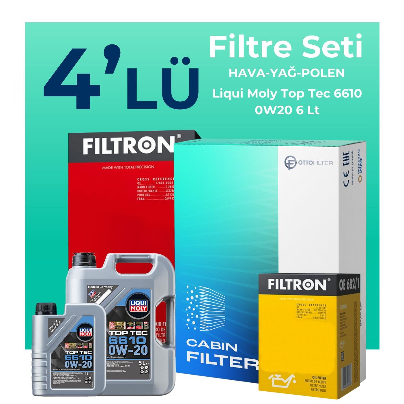 filtron-ford-kuga-1-5-dizel-manuel-filtre-bakim-seti-liqui-moly-motor-yagli-2019-2023-4-lu-122920 Filtron Ford Kuga 1.5 Dizel Manuel Filtre Bakım Seti Liqui Moly Motor Yağlı (2019-2023) 4 Lü - Görsel 1