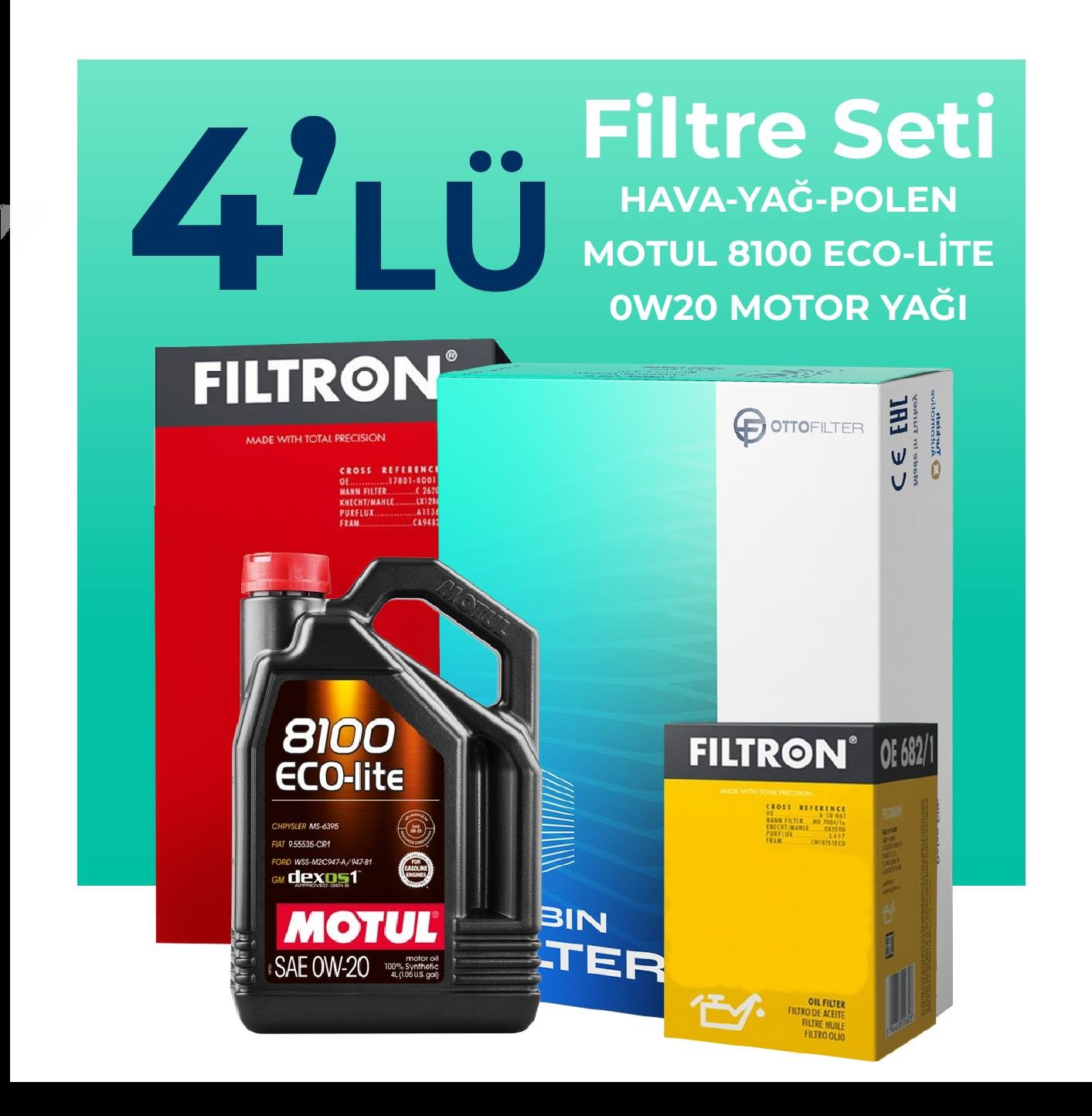 filtron-honda-civic-1-4-benzin-filtre-bakim-seti-motul-motor-yagli-2012-2016-4-lu-67927 Filtron Honda Civic 1.4 Benzin Filtre Bakım Seti Motul Motor Yağlı (2012-2016) 4 Lü - Görsel 1