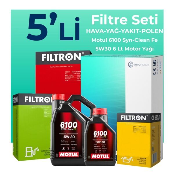 Filtron Hyundai Tucson 2.0 Dizel Filtre Bakım Seti Motul Motor Yağlı (2004-2012) 5 Li