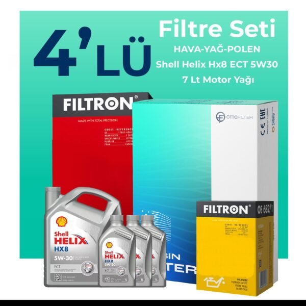 Filtron Isuzu D-Max 1.9 Filtre Bakım Seti Shell Motor Yağlı (2017-2023) 4 Lü