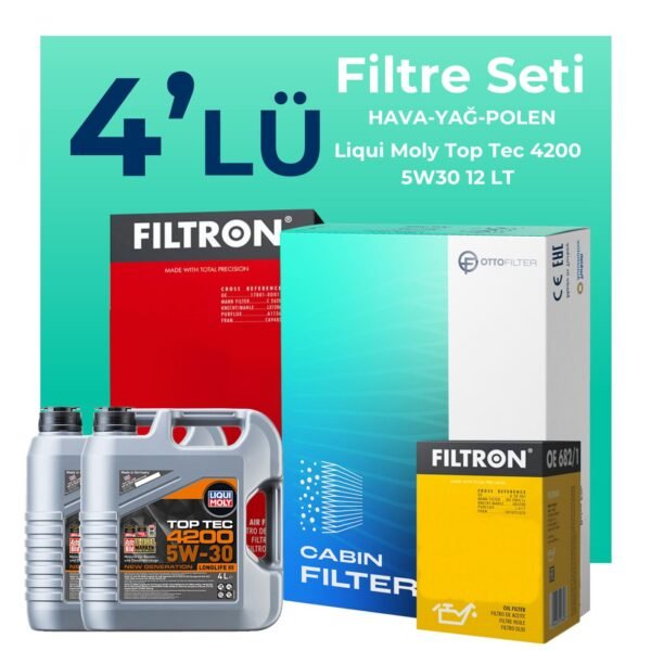 Filtron Mercedes Sprinter 313 Dizel Filtre Bakım Seti Liqui Moly Motor Yağlı (2011-2016) 4 Lü
