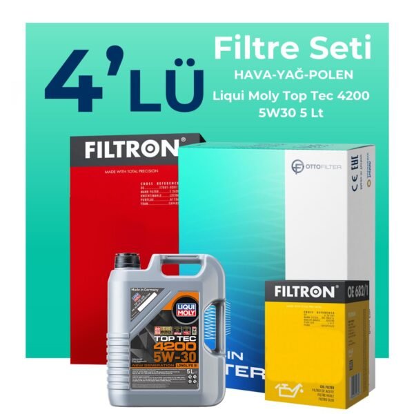 Filtron Opel Insignia 1.6 Dizel Filtre Bakım Seti Liqui Moly Motor Yağlı (2018-2023) 4 Lü