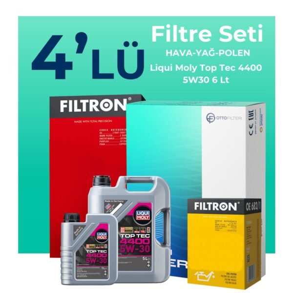 Filtron Renault Kadjar 1.6 Dizel Filtre Bakım Seti Liqui Moly Motor Yağlı (2015-2018) 4 Lü