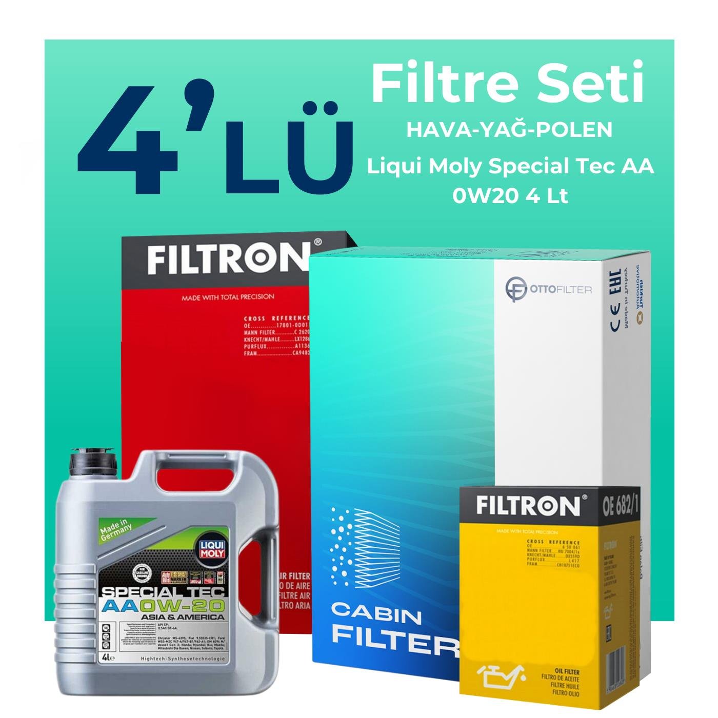 filtron-toyota-yaris-1-5-hybrid-filtre-bakim-seti-liqui-moly-motor-yagli-2020-2024-4-lu-121926 Filtron Toyota Yaris 1.5 Hybrid Filtre Bakım Seti Liqui Moly Motor Yağlı (2020-2024) 4 Lü - Görsel 1