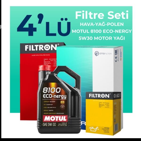 Filtron Volkswagen CC 1.4 TSi Filtre Bakım Seti Motul Motor Yağlı (2015-2017) 4 Lü