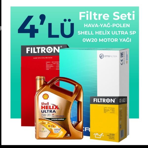 Filtron Volkswagen Taigo 1.5 TSi Filtre Bakım Seti Shell Motor Yağlı (2022-2024) 4 Lü