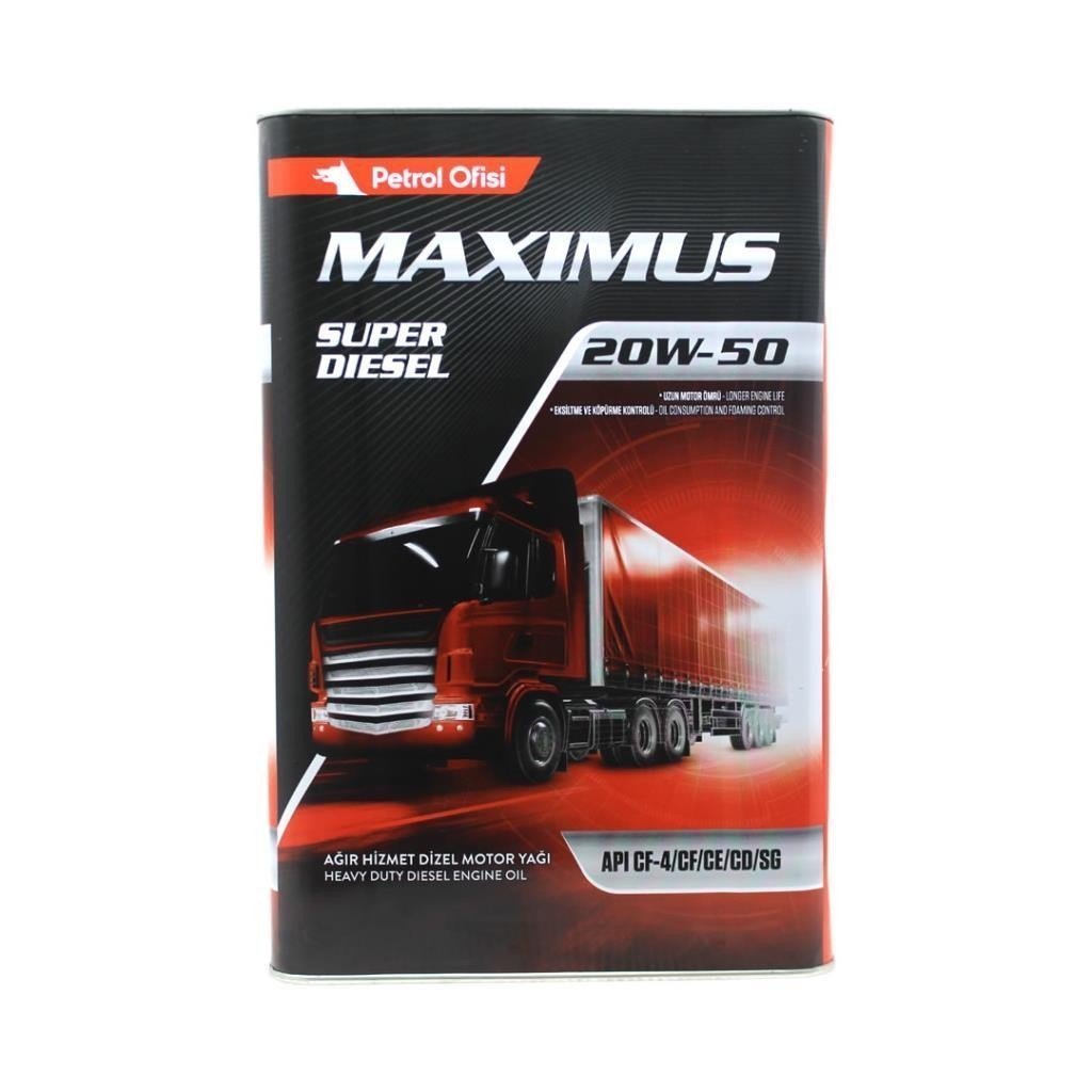 image_1080-278-1 Petrol Ofisi Maximus Super Diesel 20W50 16 Kg Motor Yağı - Görsel 1