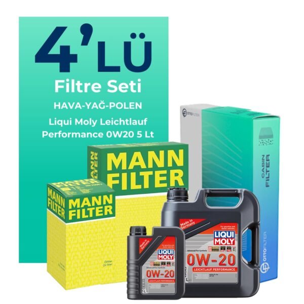 Mann BMW X1 2.0i Filtre Bakım Seti Liqui Moly Motor Yağlı (2023-2024) 4 Lü