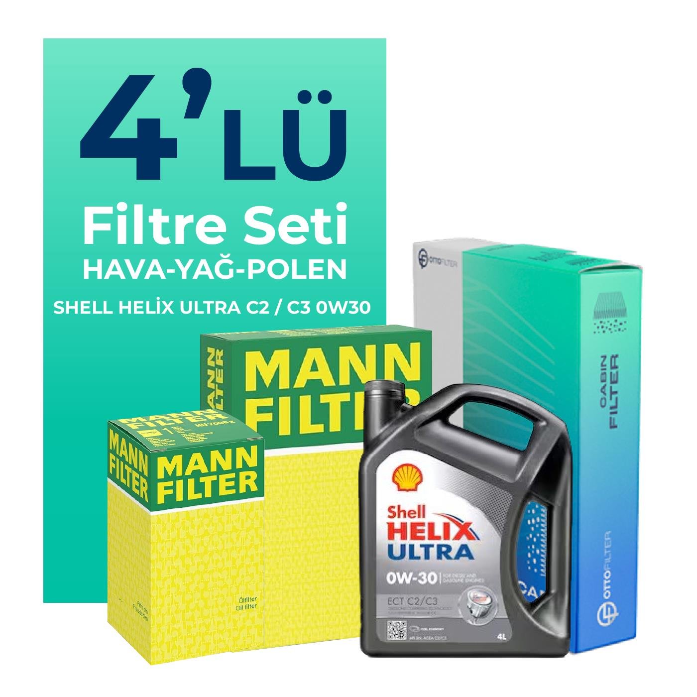 mann-citroen-ds5-1-6-benzinli-filtre-bakim-seti-shell-motor-yagli-2012-2016-4-lu-62220 MANN Citroen DS5 1.6 Benzinli Filtre Bakım Seti Shell Motor Yağlı (2012-2016) 4 Lü - Görsel 1