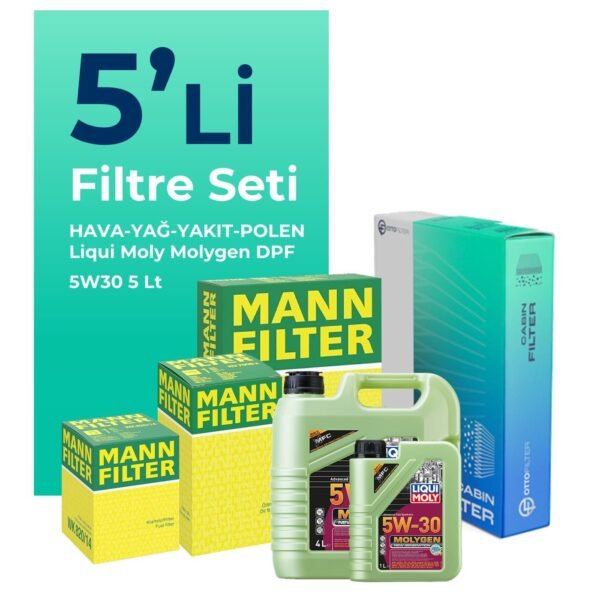 MANN Hyundai Accent Blue 1.6 Dizel Filtre Bakım Seti Liqui Moly Motor Yağlı (2011-2019) 5 Li