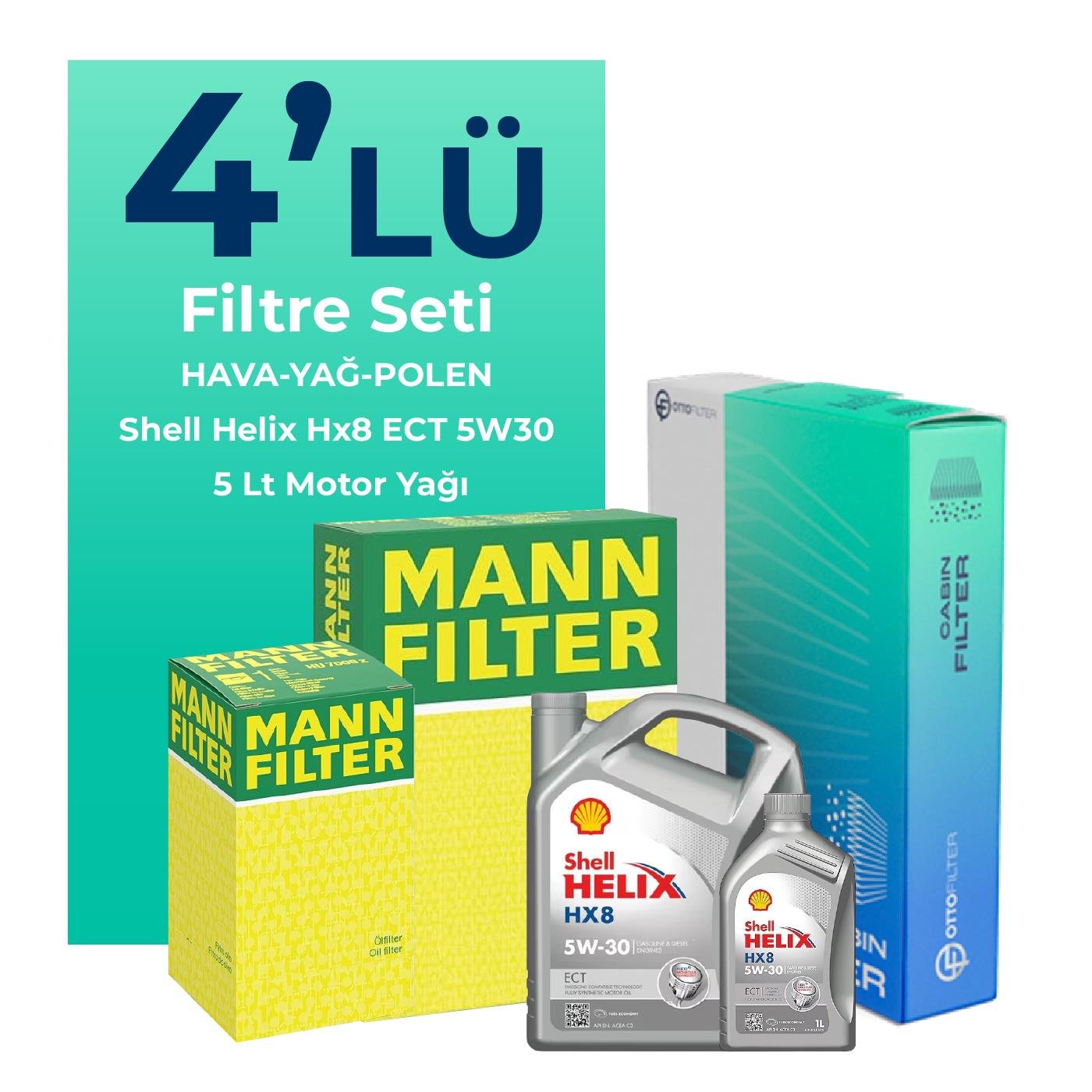 mann-lancia-delta-1-6-dizel-filtre-bakim-seti-shell-motor-yagli-2008-2014-4-lu-106583 MANN Lancia Delta 1.6 Dizel Filtre Bakım Seti Shell Motor Yağlı (2008-2014) 4 Lü - Görsel 1