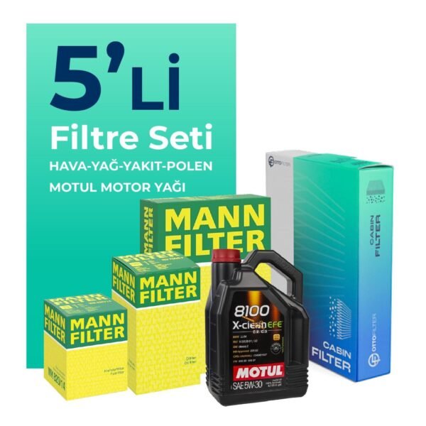 MANN Mercedes CLS300 Dizel Filtre Bakım Seti Motul Motor Yağlı (2018-2023) 5 Li