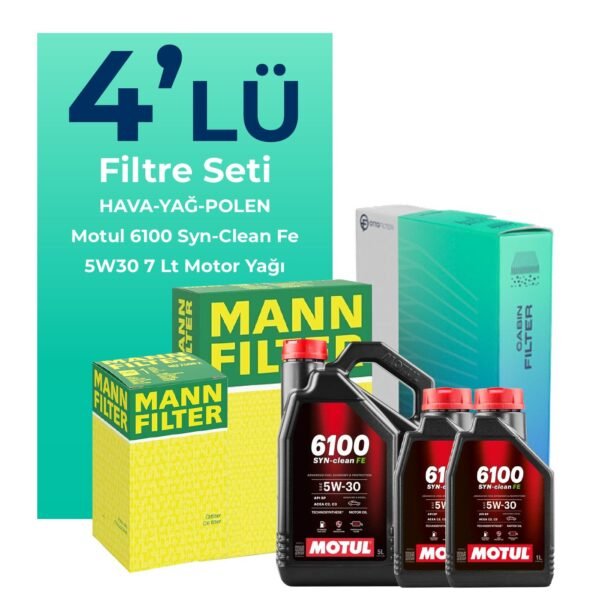 MANN Mercedes E220 Dizel Filtre Bakım Seti Motul Motor Yağlı (2009-2013) 4 Lü