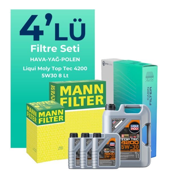 MANN Mercedes X350 Filtre Bakım Seti Liqui Moly Motor Yağlı (2018-2020) 4 Lü