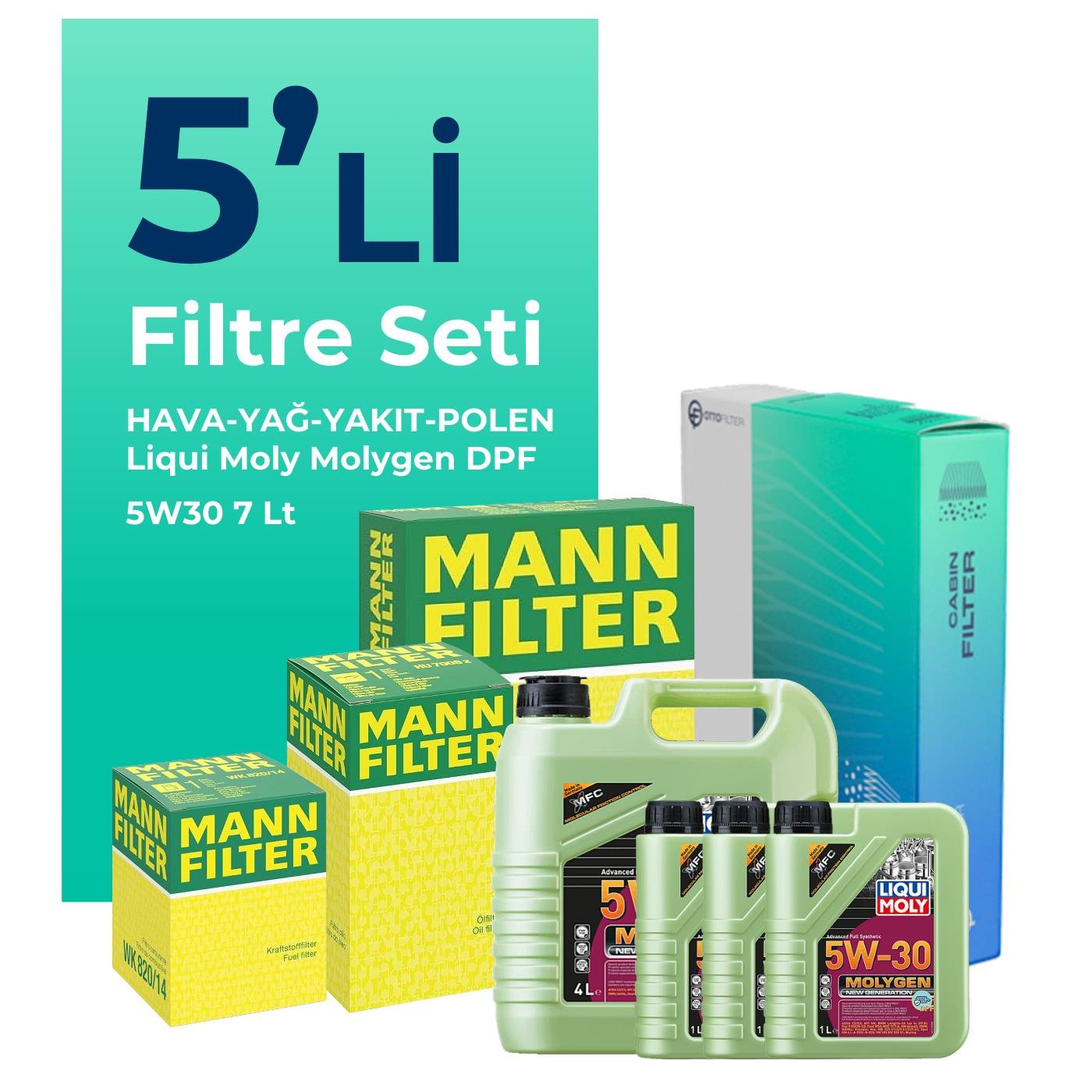 mann-peugeot-boxer-2-2-dizel-filtre-bakim-seti-liqui-moly-motor-yagli-2014-2016-5-li-124831 MANN Peugeot Boxer 2.2 Dizel Filtre Bakım Seti Liqui Moly Motor Yağlı (2014-2016) 5 Li - Görsel 1
