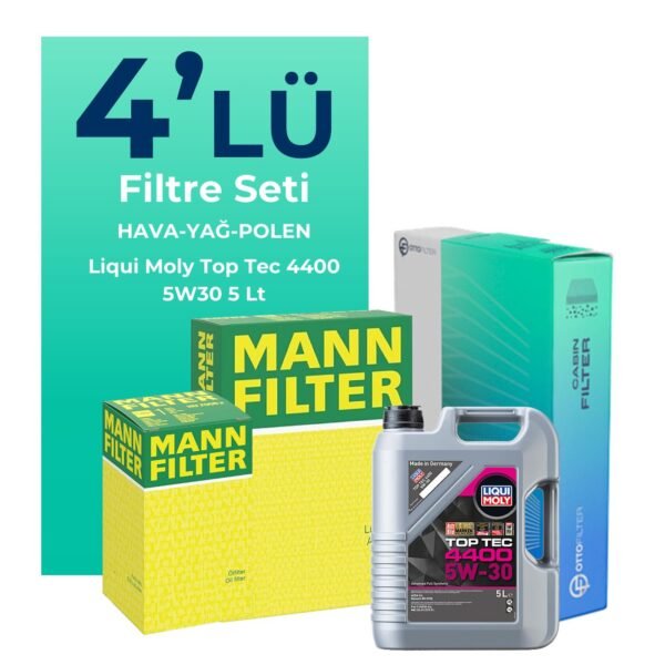 MANN Renault Laguna 1.5 Dizel Filtre Bakım Seti Liqui Moly Motor Yağlı (2008-2012) 4 Lü